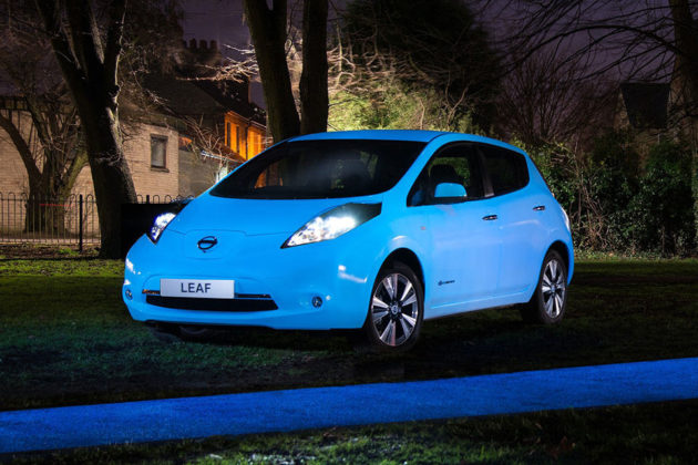 Nissan Glow-in-the-Dark Leaf Electric Car