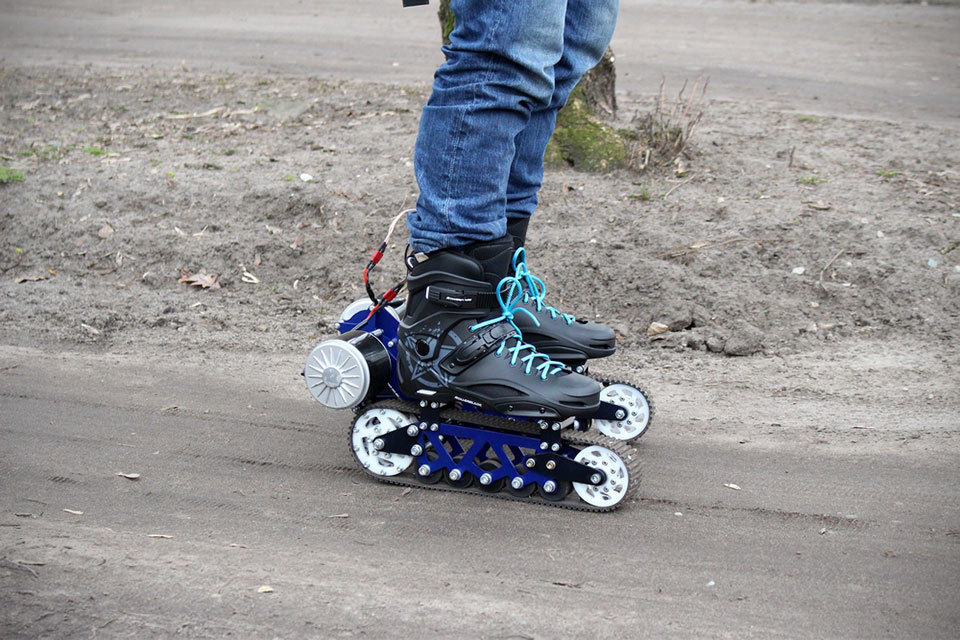 Polish Man Creates Motorized Rollerblades With OffRoad Capability