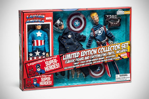 ThinkGeek Exclusive Captain America Retro Set