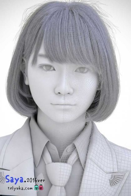 Saya The Photorealistic Teenage Girl 2016 by Telyuka