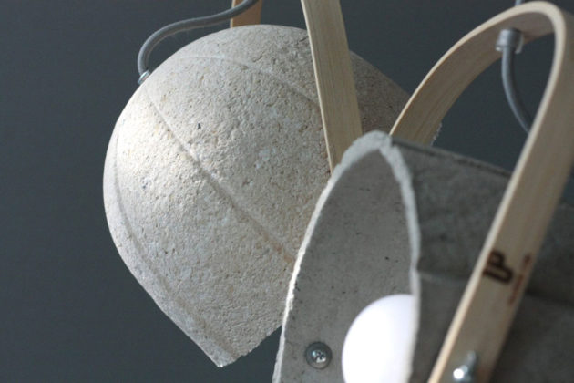 Paper Concrete Composite Dome Lamp