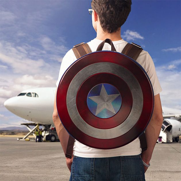 Captain America Civil War Distressed Shield Backpack