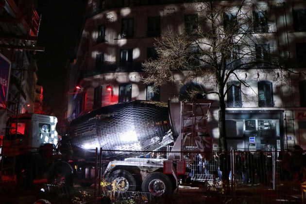 Disco Ball Cement Truck by Benedetto Bufalino