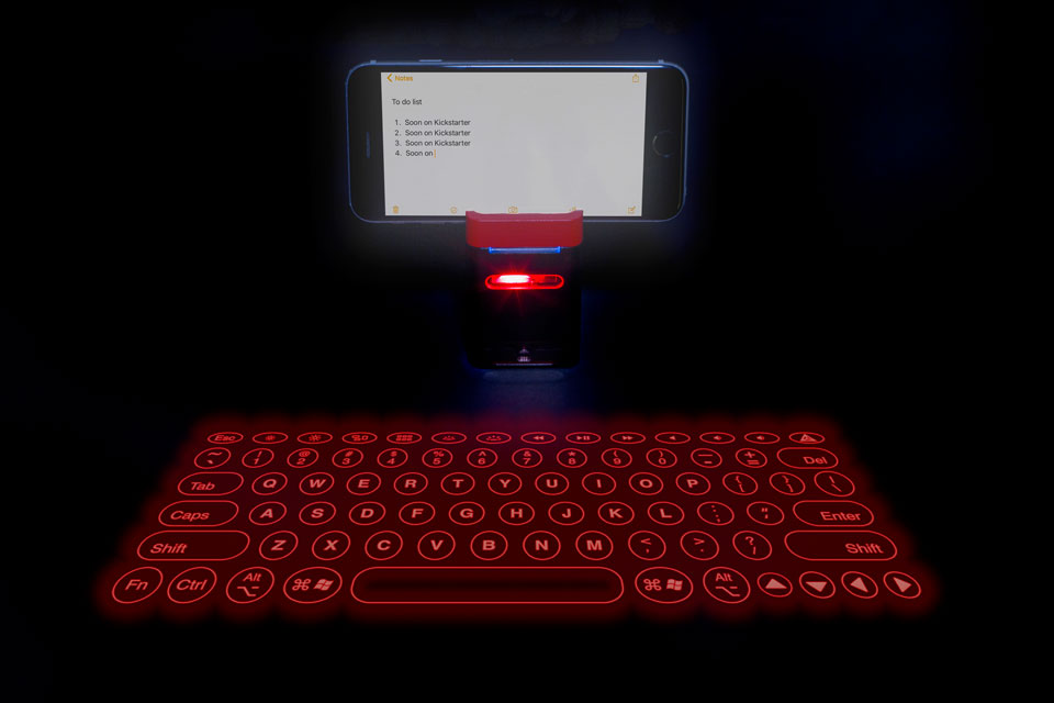 The World’s Most Advanced Projection Keyboard Plays Music Too
