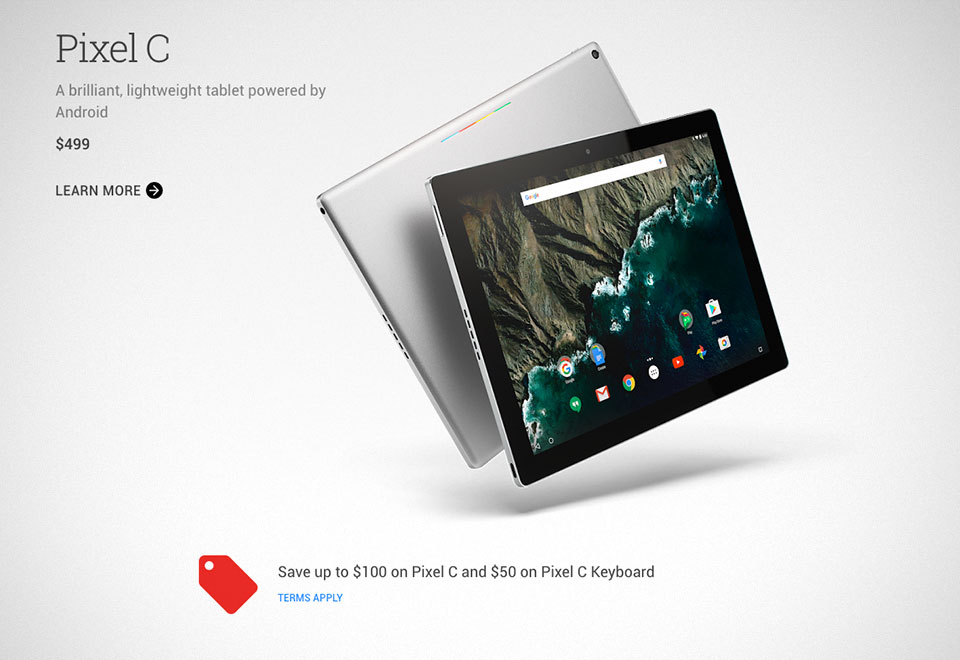 Google Pixel C 64GB Model Gets $100 Off On Google Store Till January 7