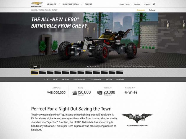 Chevrolet The LEGO Batman Movie Life-size Batmobile