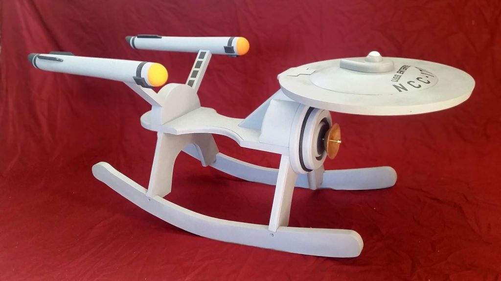 Star Trek Enterprise Rocker in Federation Gray by G and G Rockers