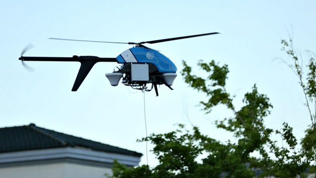 AT&T Flying COW Drone Temporary Cell Site