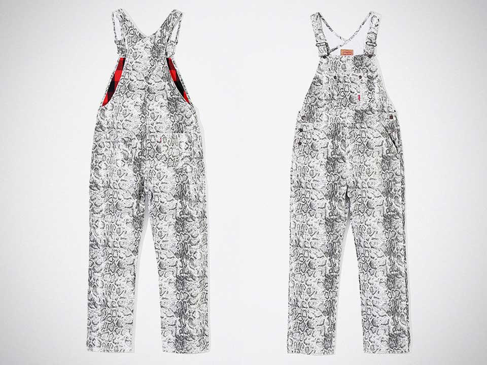 supreme snakeskin overalls