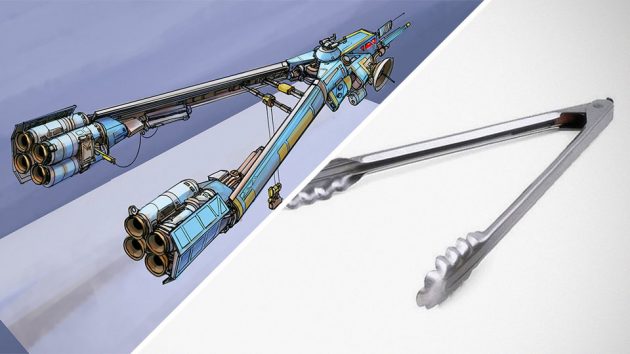 Household Objects-inspired Spaceships by Eric Geusz