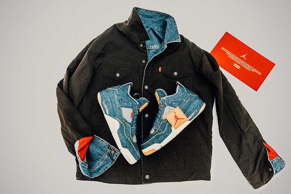Jordan Brand x Levi's Air Jordan IV and Reversible Trucker Jacket -
