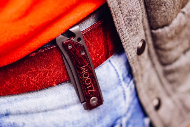 Wootz EDC Pocket Knife with Bottle Opener