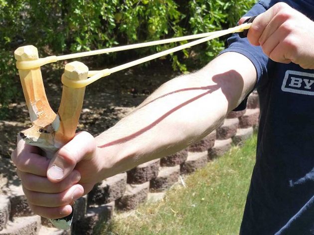 Nature Launchers Hand-carved Wooden Slingshot