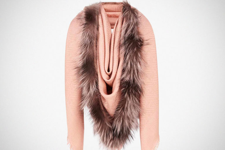 fendi black shawl