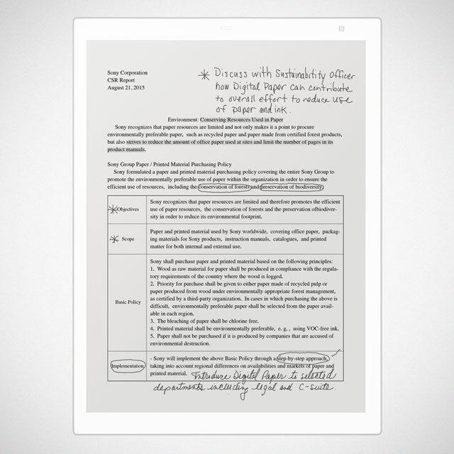Sony 13-inch Digital Paper In White Looks Even More Like A Piece