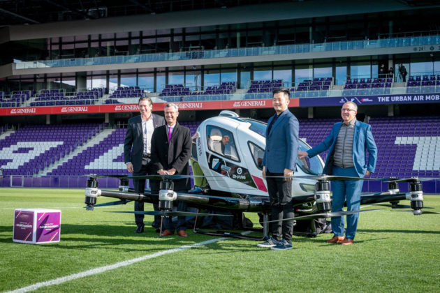 Ehang 216 Autonomous Aerial Vehicle in Vienna