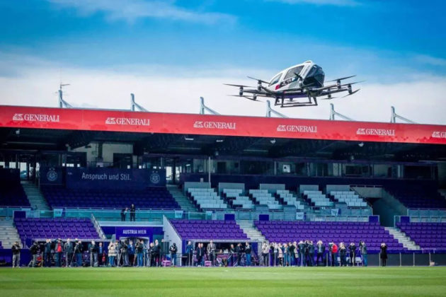 Ehang 216 Autonomous Aerial Vehicle in Vienna