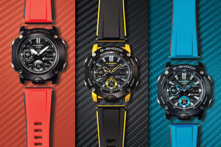 CASIO Introduces New G-Shock G-Carbon Series With Colorful Bands