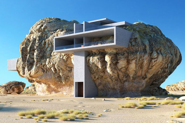 Why Remove The Rock When You Can Build The Home Right Into It? -
