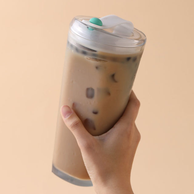 This Ingenious Glass Cup Lets You Drink Bubble Tea Without A Straw