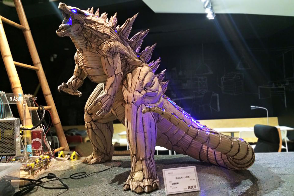 This Godzilla Sculpture Made From Cardboard Absolutely Blew Our Mind