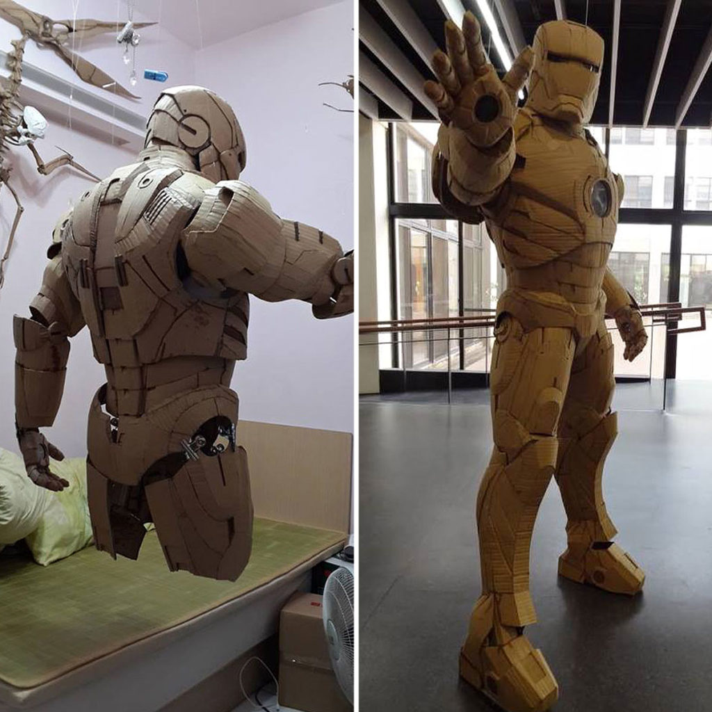 Cardboard Sculptures by Kai-Xiang Zhong