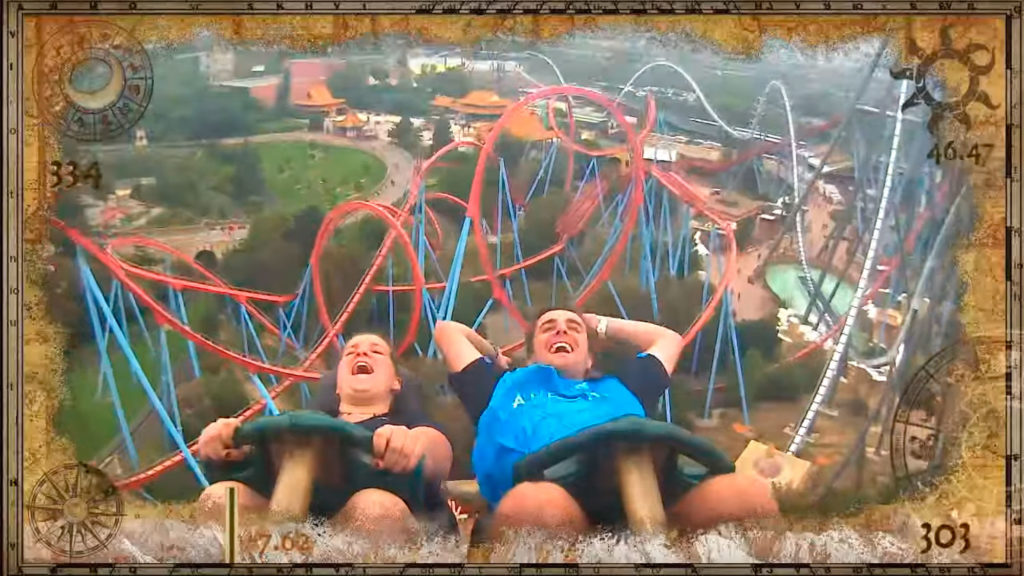 Man Catches Phone Mid-air On Roller Coaster