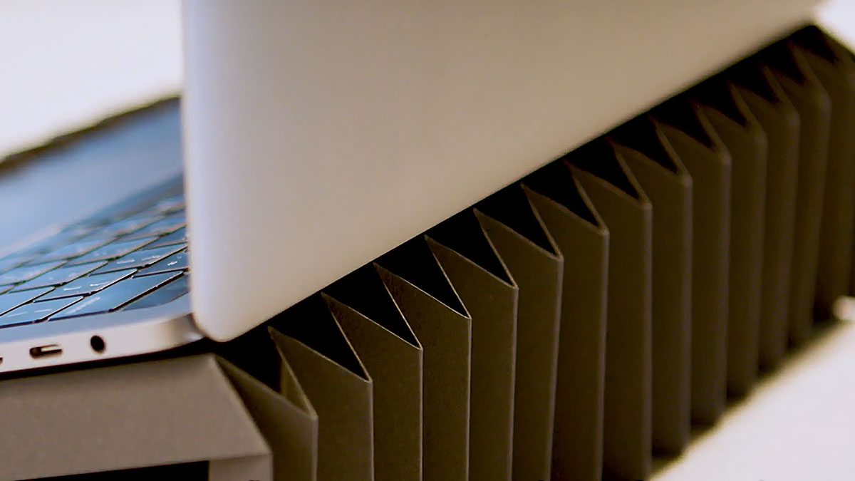 This Origamistyle Laptop Stand Is Made Entirely Out Of Recycled Paper