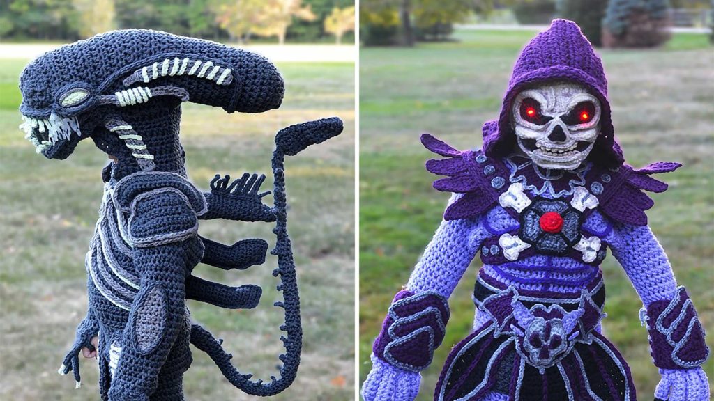 Crochet Alien and Skeletor Costumes
