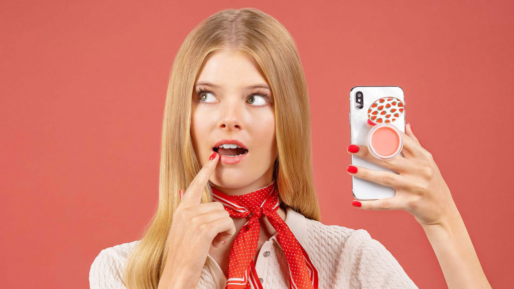 PopGrip Lips Phone Grip Lip Balm Hybrid