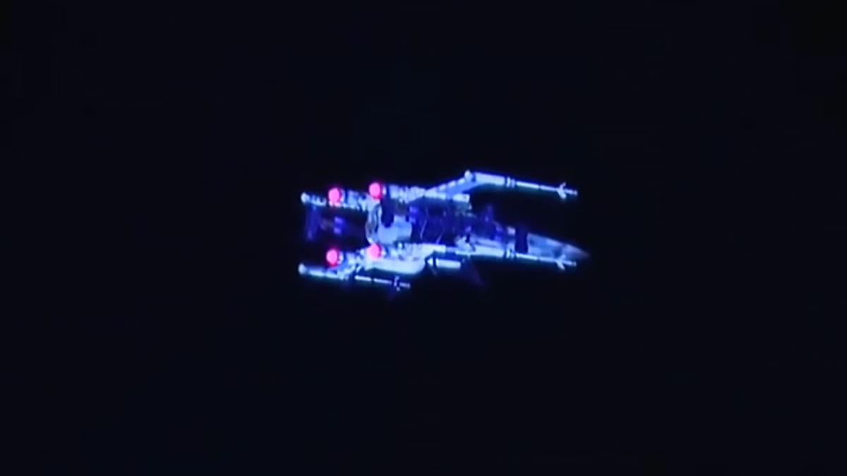 The Flying XWings At Star Wars Rise Of The Resistance Opening Ceremony Were Boeing Aircraft