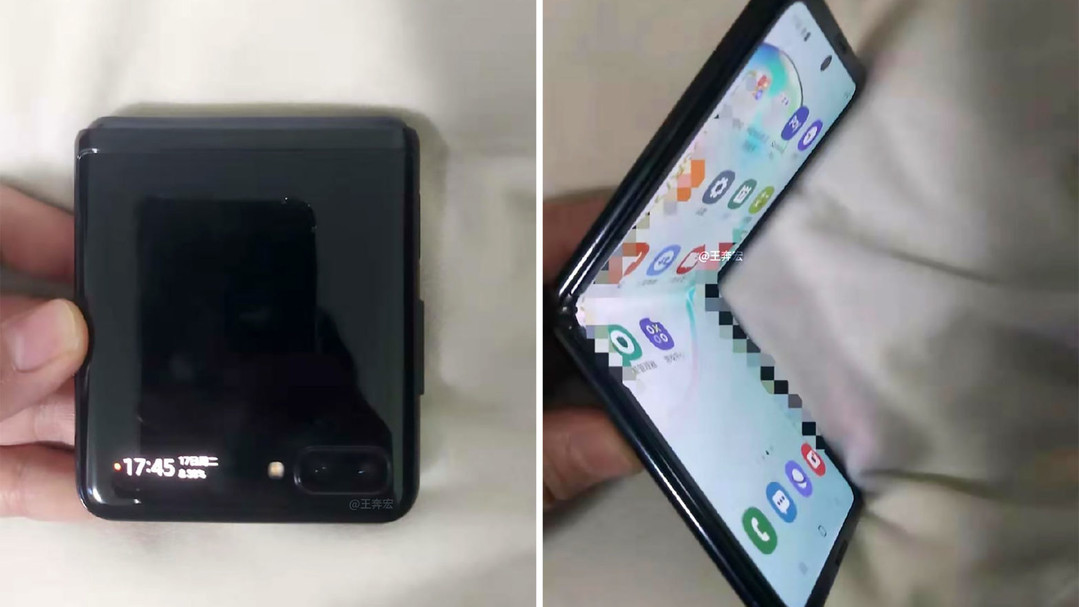Photos of Samsung Clamshell Folding Screen Phone Leaked
