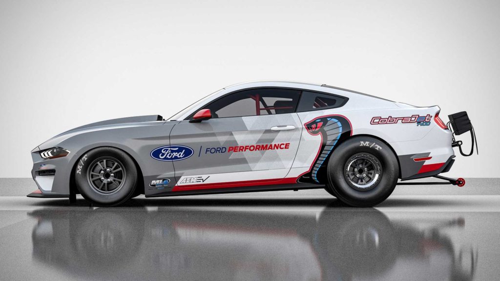 All-electric Ford Mustang Cobra Jet 1400 Dragster