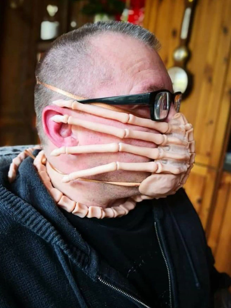 DIY Alien Facehugger Face Mask by Jeff Barnaby