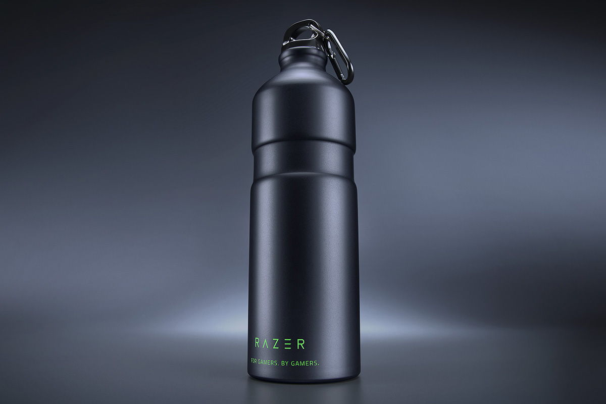 Keep Yourself Hydrated With This Super Sleek, $30 Water Bottle From Razer