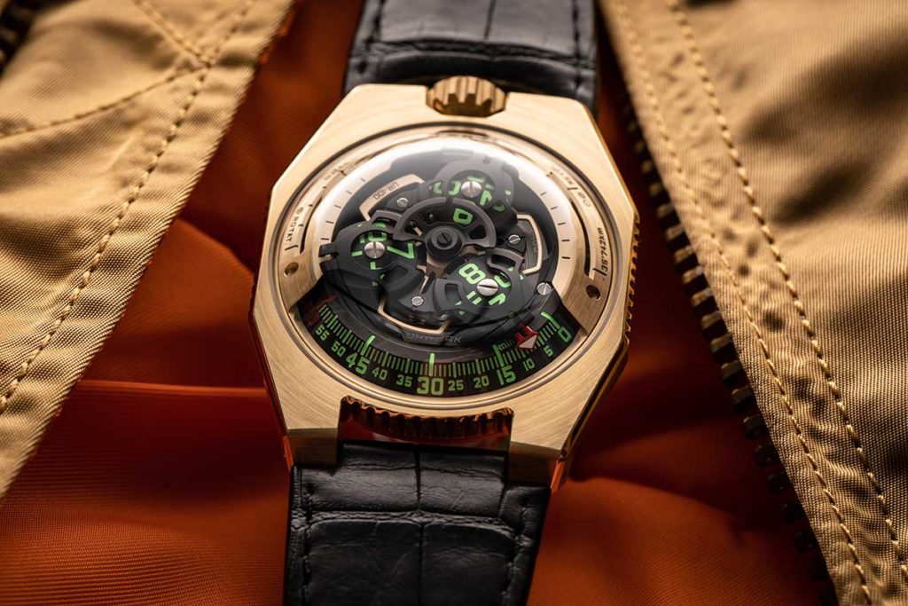 URWERK UR-100 Gold Edition Luxury Wrist Watch