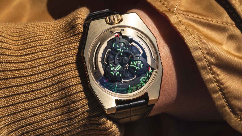 URWERK UR-100 Gold Edition Luxury Wrist Watch