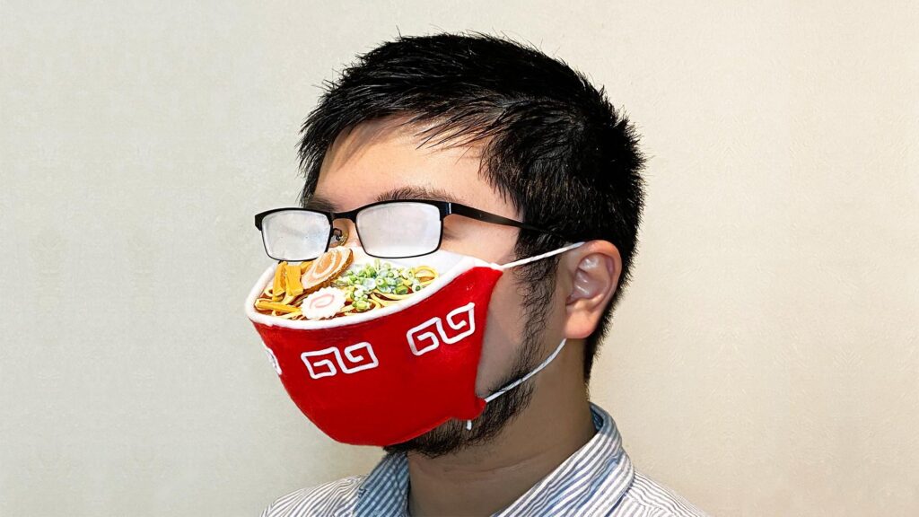 Ramen Face Mask by Artist Takahiro Shibata