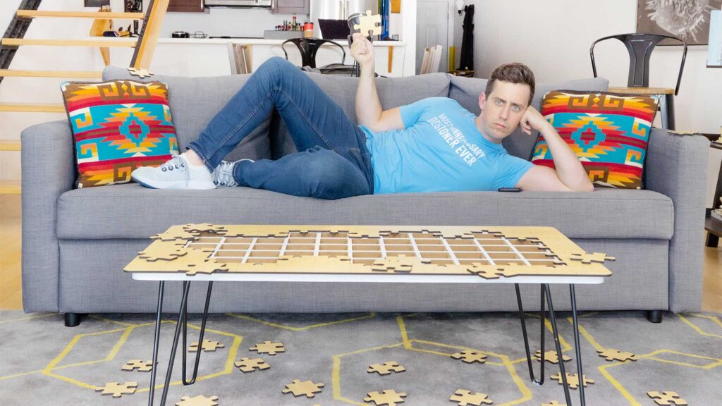 Jigsaw Puzzle Coffee Table by Unnecessary Inventions