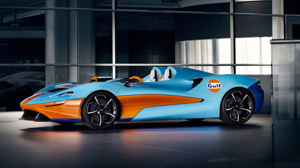 McLaren Elva Supercar in Gulf Oil Colors