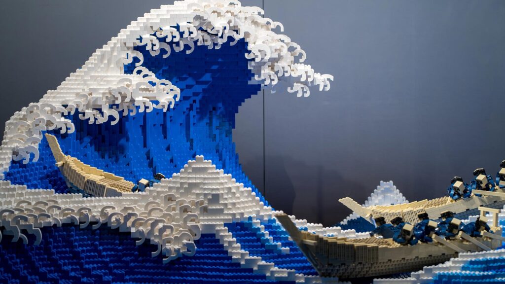 LEGO Hokusai’s Great Wave by Jumpei Mitsui