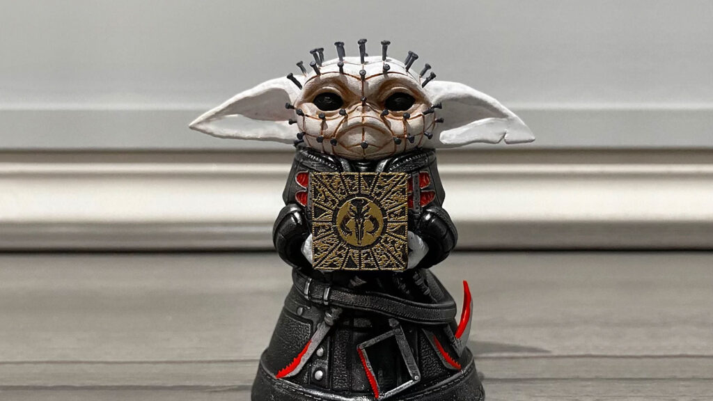 Pinhead Baby Yoda Mini Statue