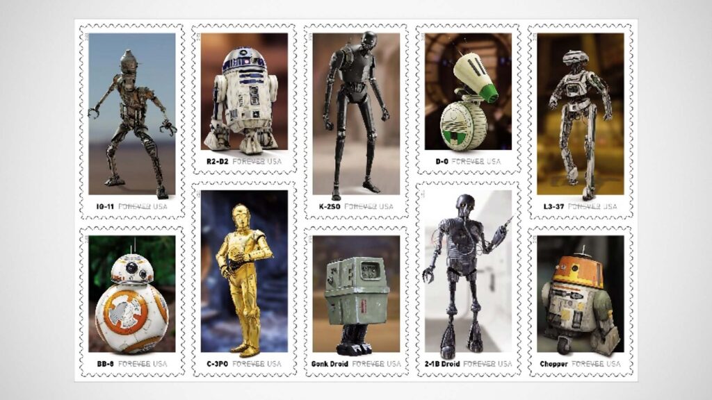 USPS Star Wars Droids Stamp Collection