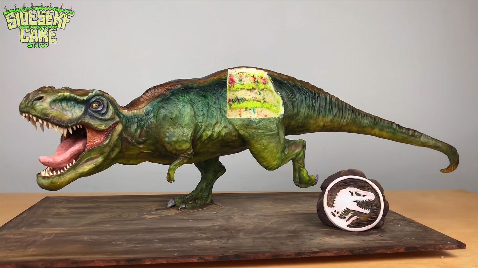 Watch Natalie Sideserf Create A Hyperrealistic T Rex Cake