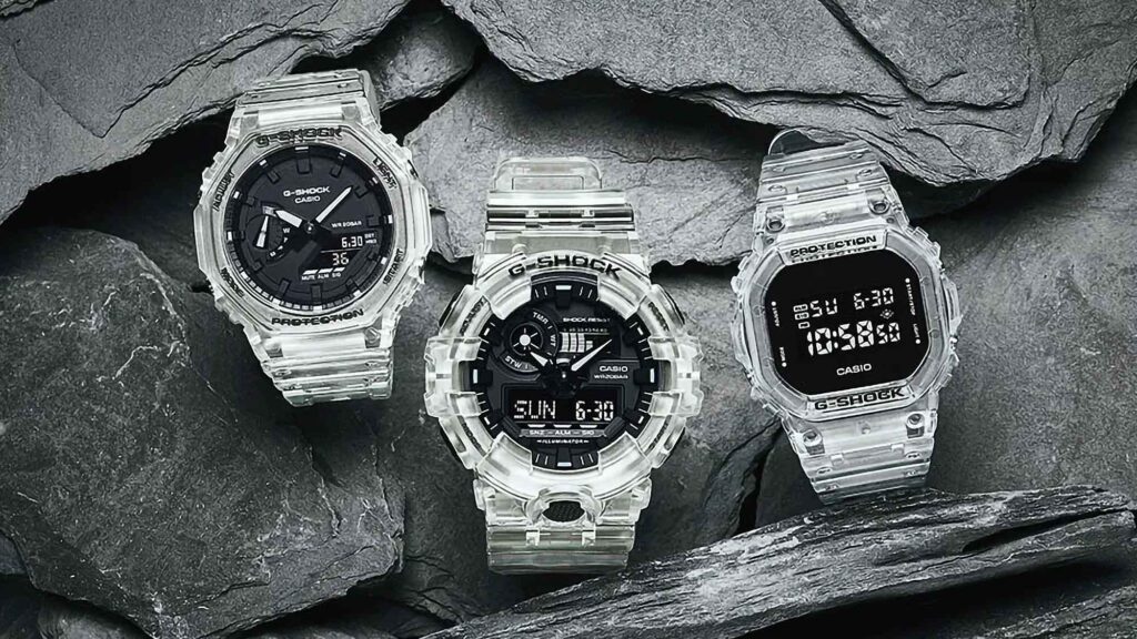 New Casio G-Shock Semi-transparent Watches