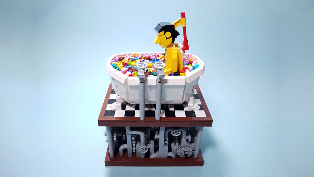 Bath Time LEGO Kinetic Art Sculpture by TonyFlow76