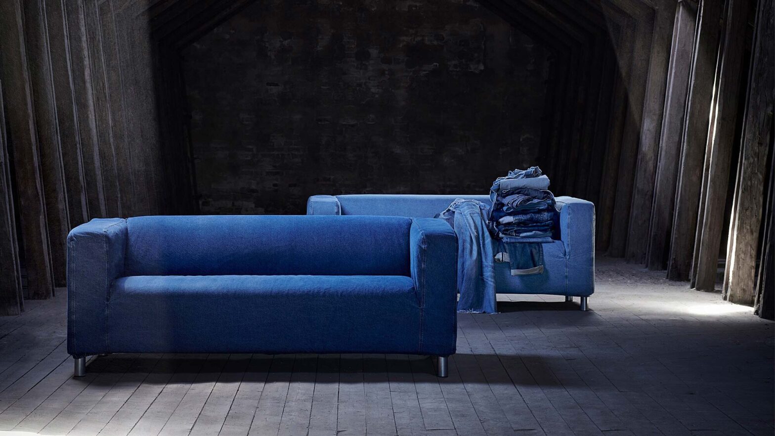 IKEA Partnered With MUD Jeans To Create KLIPPAN Sofa Cover Made From