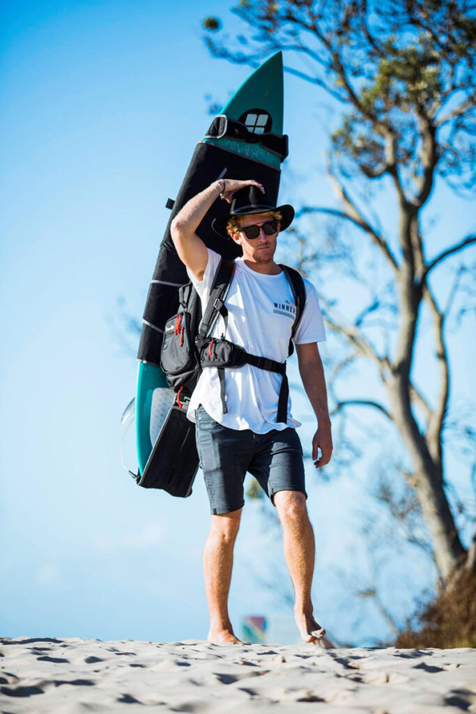 Surfboad Design Backpack Keep Your Surfboard Off Your Hands With The Koraloc Surfboard-carrying ...