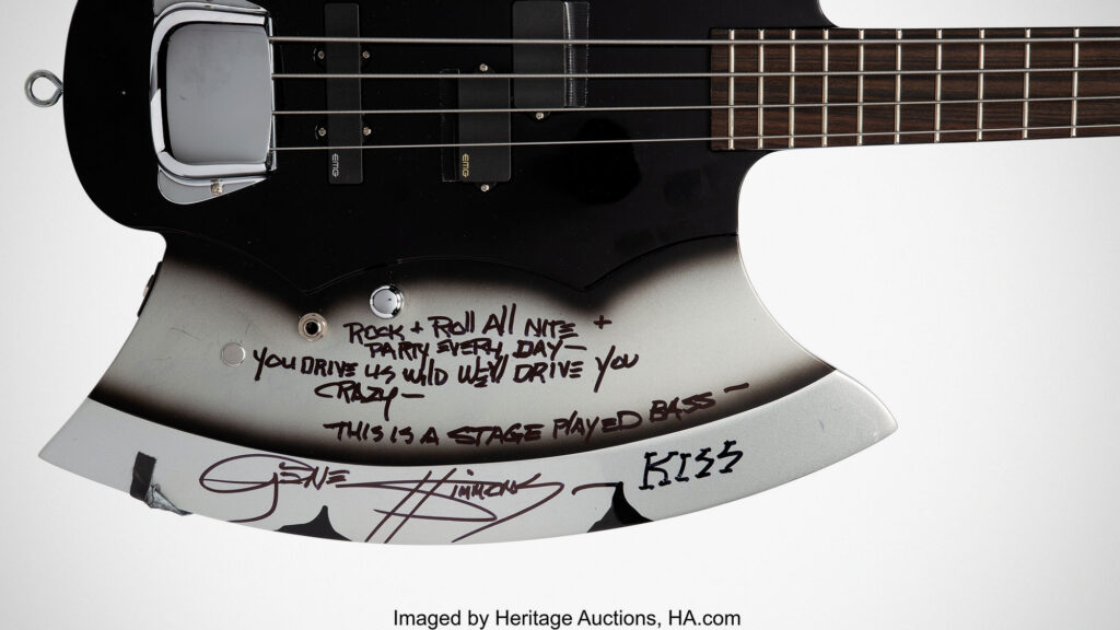 KISS Gene Simmons Custom Axe Bass Guitar Is Going On The Block!