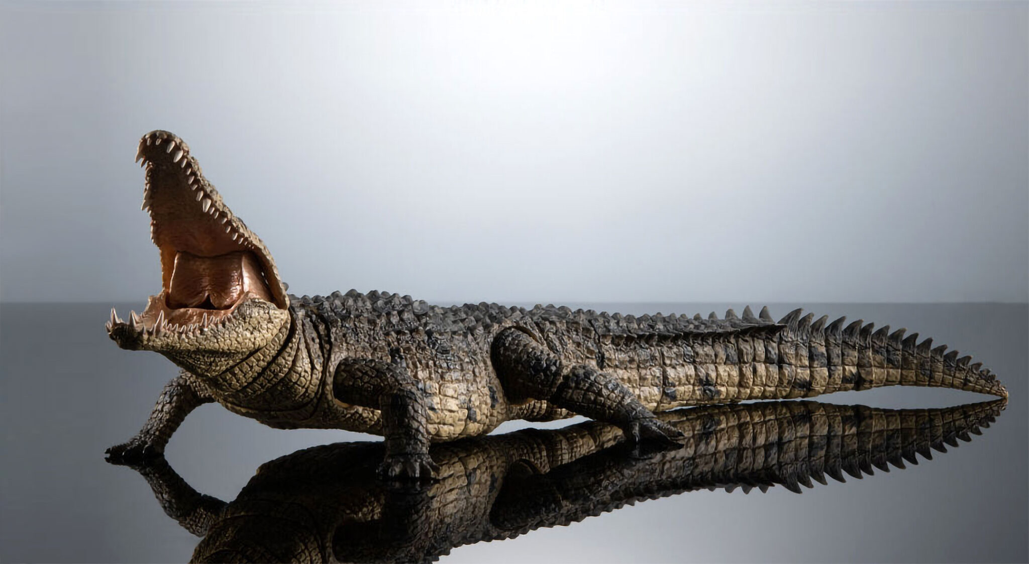 Bandai Ikimono Encyclopedia Ultimate Nile Crocodile Model Kit Is